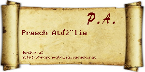 Prasch Atália névjegykártya